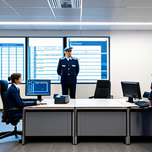AI in Customs Clearance**

"A modern customs office with AI-powered systems analyzing trade data, professional setting, fully clothed customs officers overseeing the process, appropriate attire, safe for work, perfect anatomy, natural proportions, showcasing efficiency and technology, well-lit, family-friendly."

**