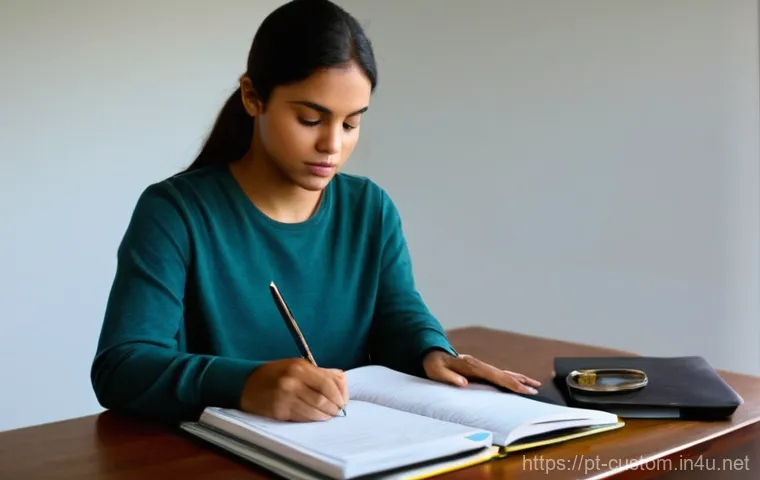 관세사 시험 과락 극복법 - **Prompt 1: Focused Reassessment**
"A determined young Brazilian woman in her late 20s, wearing ...