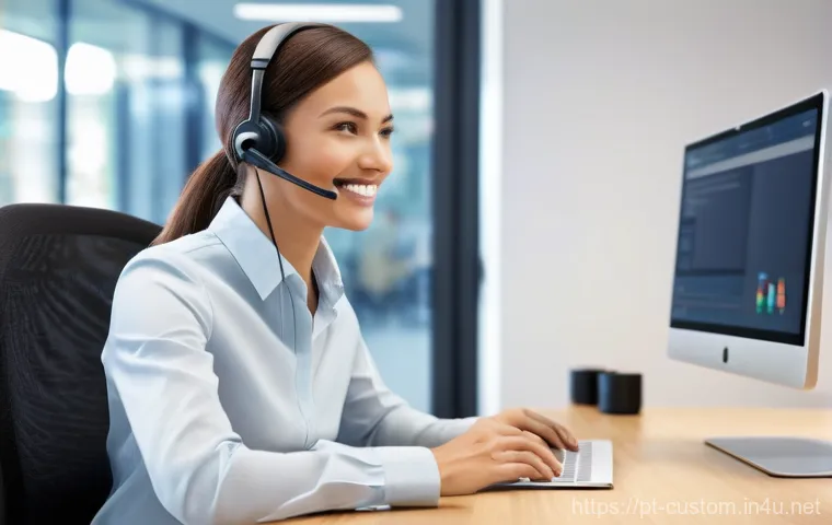 관세사와 고객 민원 처리 - A dynamic, high-angle shot capturing a modern, bustling logistics and customs office. In the foregro...