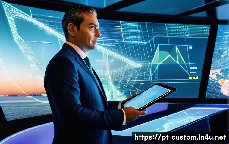 관세사와 세관 조사 대응 방법 - **Prompt 1: Navigating the Digital Seas of Global Trade**
"A vibrant and dynamic digital illustr...